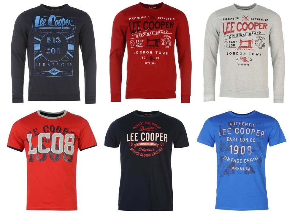 Lee Cooper férfi pulóver, és póló mix 2 400 Ft (kb 7,6 Euro) / darab áron kaphatók!