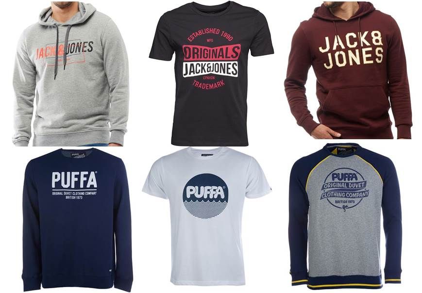Jack and Jones, Puffa férfi pulóver, és póló mix 2 400 Ft (kb 7,5 Euro) / darab áron kaphatók!